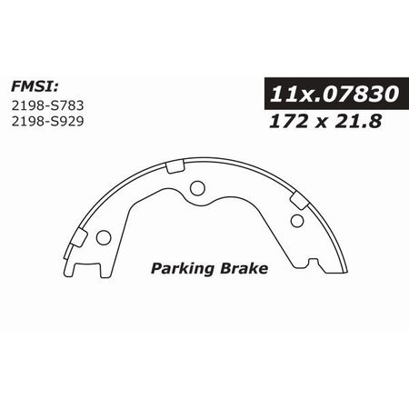 CENTRIC PARTS Centric Brake Shoes, 111.07830 111.07830